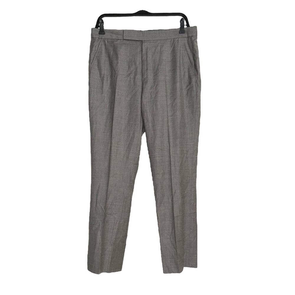 Ralph Lauren Collection Gray Wool Flat Front High Rise Dress Pants 6